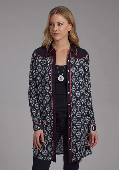 Roper 2133 Black Ikat (Black) - Women's Dress