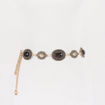 Vintage Acrylic Metal Chain Belt
