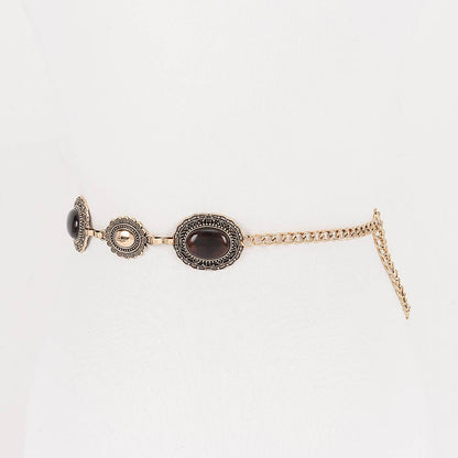 Vintage Acrylic Metal Chain Belt