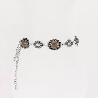 Vintage Acrylic Metal Chain Belt