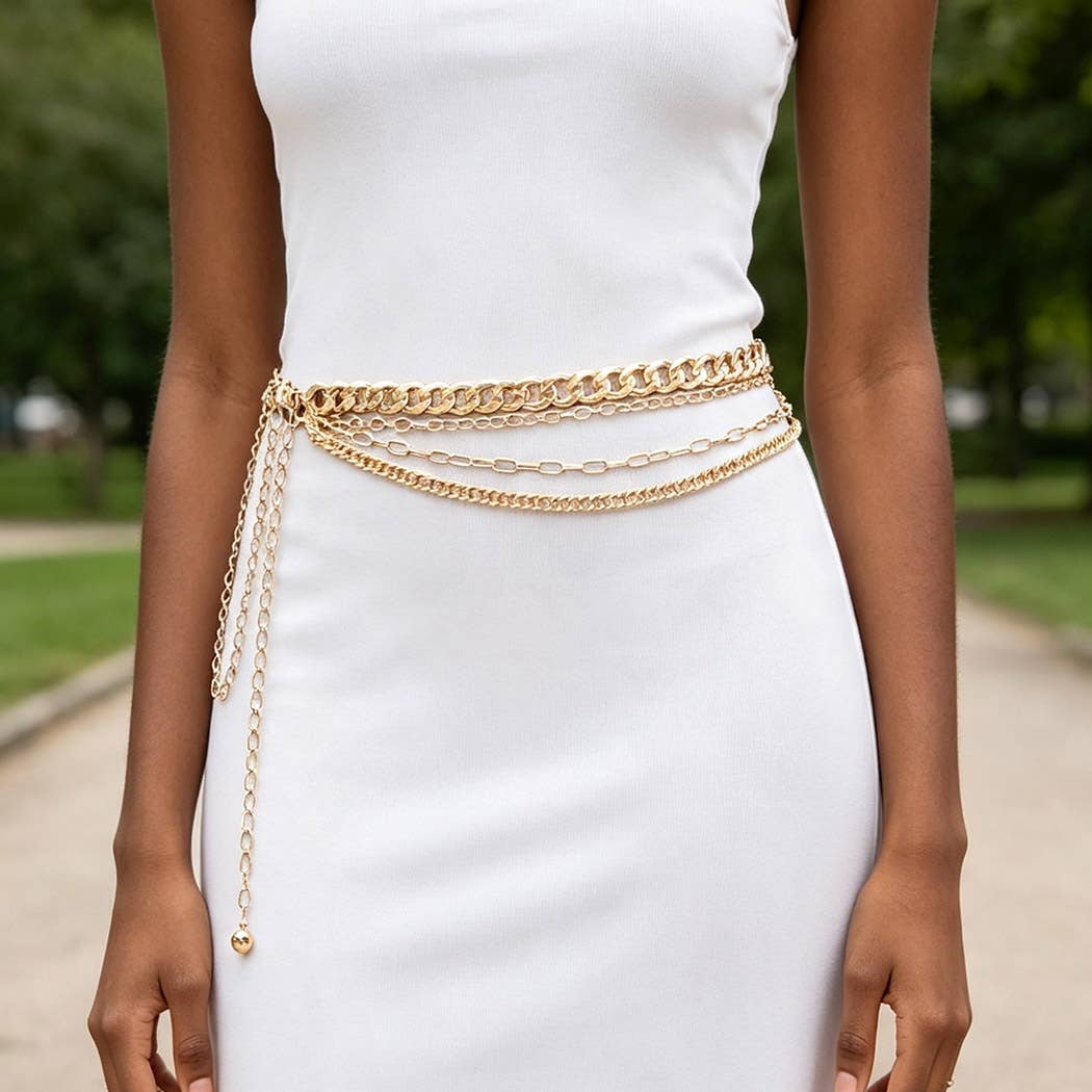 Layered Chain Drop Belt