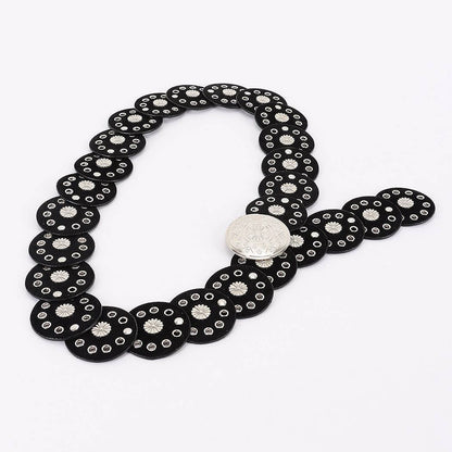 Faux Leather Disc Belt