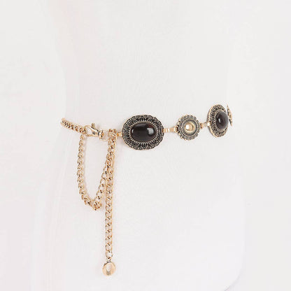 Vintage Acrylic Metal Chain Belt