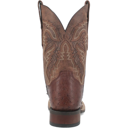 Dan Post Alamosa (Chocolate/Brown) - Men's Ostrich Skin Leather Cowboy Boots