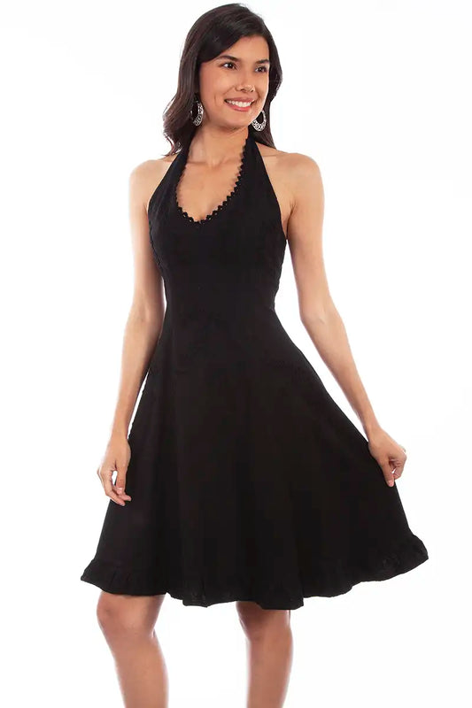 Scully Cantina Halter Top Dress (PSL-053) - Women's Sundress (Closeout)