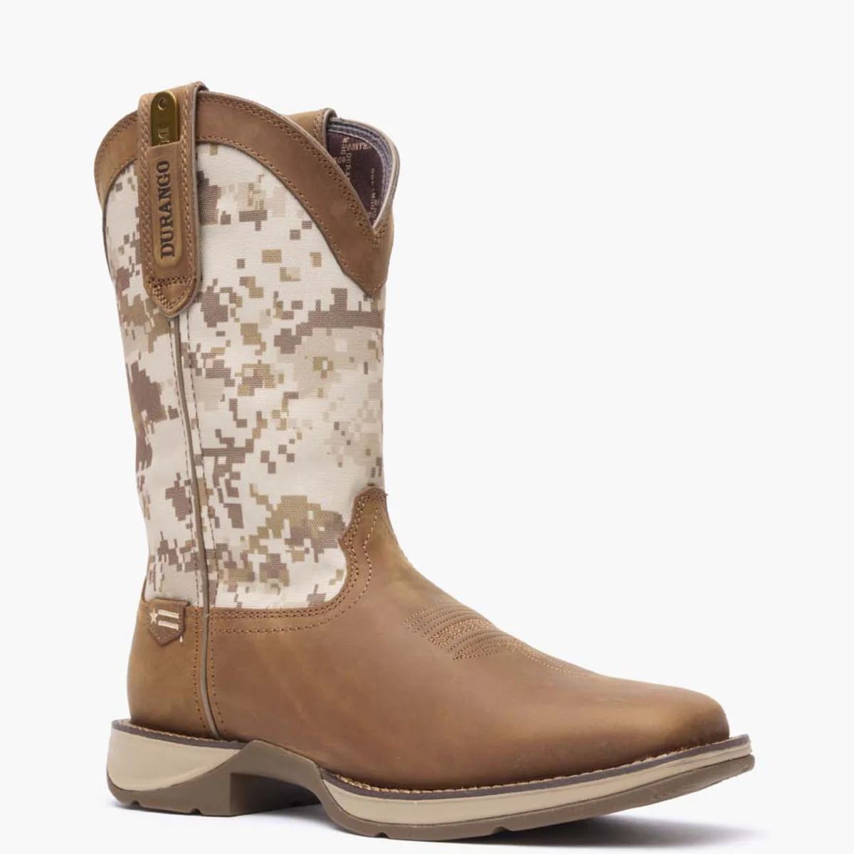 Men’s 12” Western Dusty Brown/Desert Camo Rebel