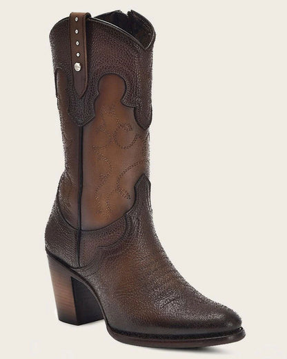 WESTERN STYLE BROWN COWBOY BOOTS FOR WOMEN