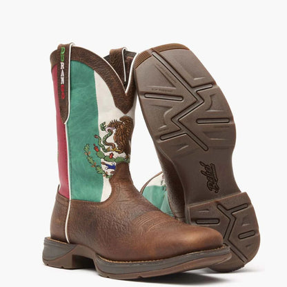 men’s 11” Western Sandy Brown/Mexico Flag Durango® Rebel™