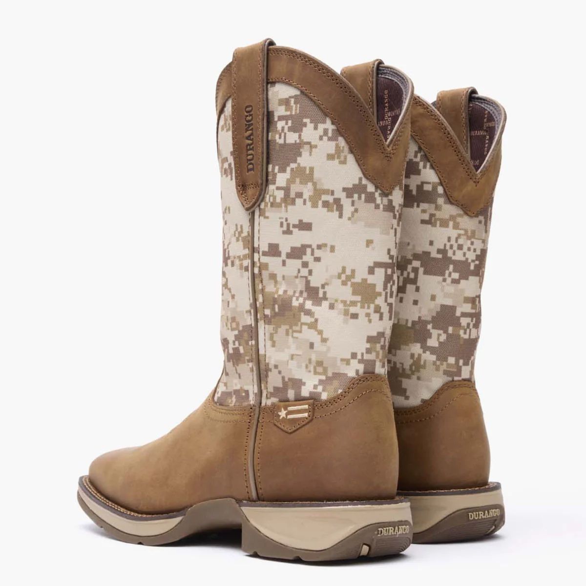 Men’s 12” Western Dusty Brown/Desert Camo Rebel