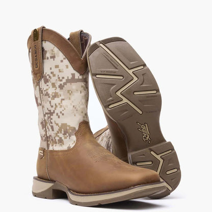 Men’s 12” Western Dusty Brown/Desert Camo Rebel