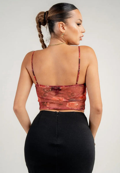 Corset Piping Crop Top