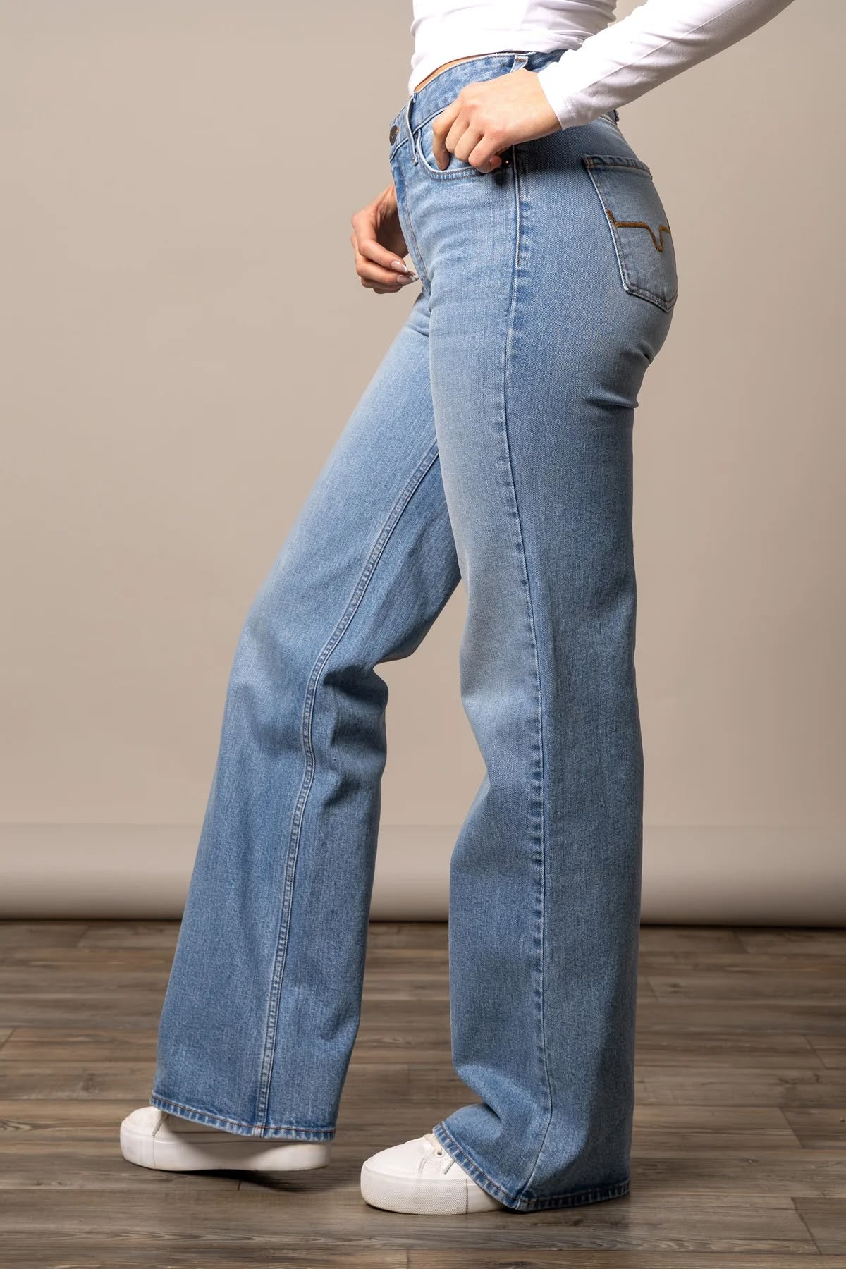 Kimes Ranch Women's Zoey High-Rise Wide-Leg Jeans