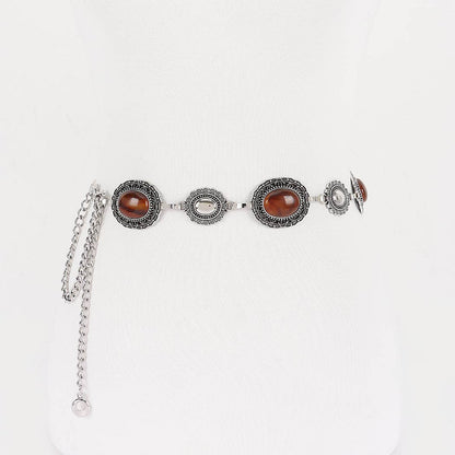 Vintage Acrylic Metal Chain Belt