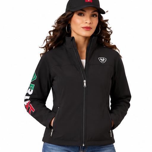 Ariat Women's Mexico Flag Softshell Jacket – Black