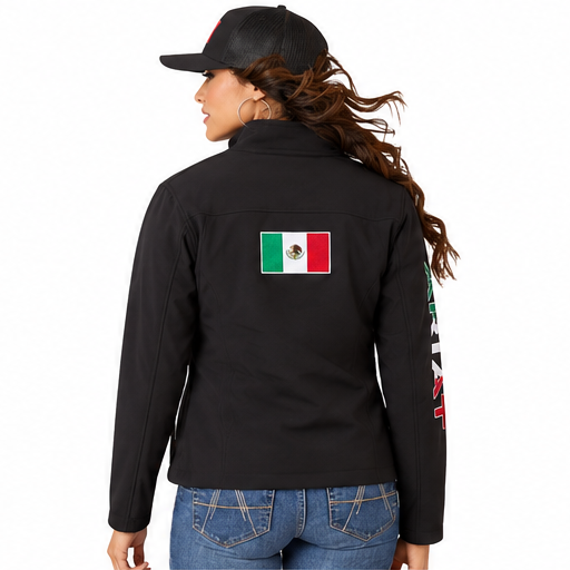 Ariat Women's Mexico Flag Softshell Jacket – Black
