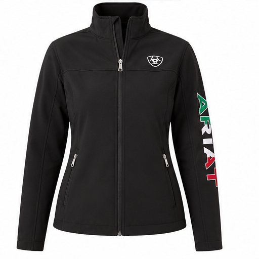 Ariat Women's Mexico Flag Softshell Jacket – Black
