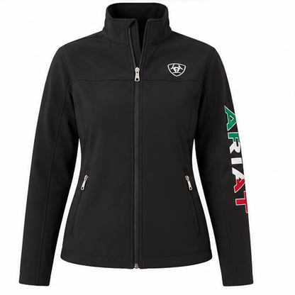Ariat Women's Mexico Flag Softshell Jacket – Black