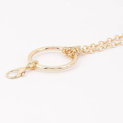 Circle Buckle Layered Chain Waist Belt