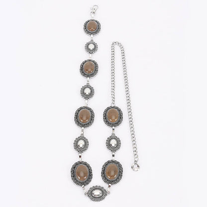 Vintage Acrylic Metal Chain Belt