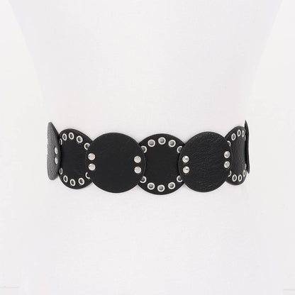 Faux Leather Disc Belt