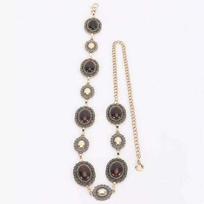 Vintage Acrylic Metal Chain Belt